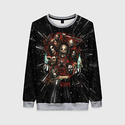 Свитшот женский Slipknot rock band, цвет: 3D-меланж
