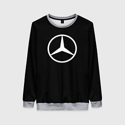 Свитшот женский Mercedes benz logo white, цвет: 3D-меланж