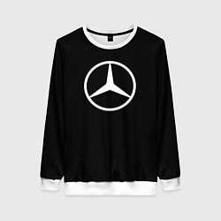 Свитшот женский Mercedes benz logo white, цвет: 3D-белый