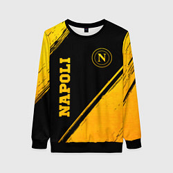 Свитшот женский Napoli - gold gradient вертикально, цвет: 3D-черный