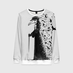 Свитшот женский Plague Doctor coming, цвет: 3D-белый