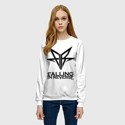 Свитшот женский Falling in Reverse band logo, цвет: 3D-белый — фото 2