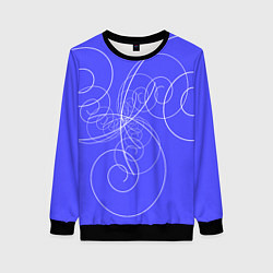 Свитшот женский Спирали расходящиеся в стороны, цвет: 3D-черный