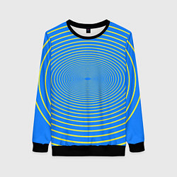 Свитшот женский Трансформация овала, цвет: 3D-черный