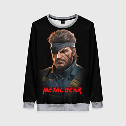 Свитшот женский Веном Снейк из игры Metal gear, цвет: 3D-меланж