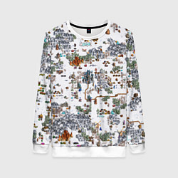 Женский свитшот Герои 3 Карта Башни