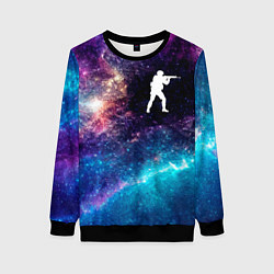 Свитшот женский Counter Strike space game, цвет: 3D-черный