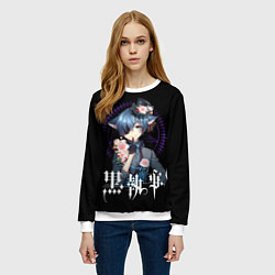 Свитшот женский Граф Сиэль Фантомхайв Тёмный дворецкий, цвет: 3D-белый — фото 2