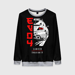 Свитшот женский Mitsubishi Lancer - Evolution 4, цвет: 3D-меланж
