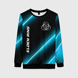 Свитшот женский Elden Ring неоновые лампы, цвет: 3D-черный