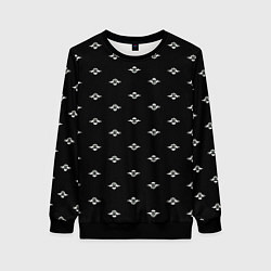 Свитшот женский Логотип ВДВ на черном фоне, цвет: 3D-черный