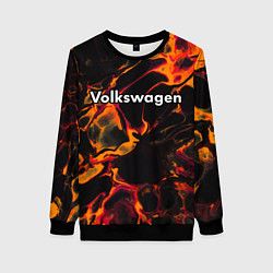 Свитшот женский Volkswagen red lava, цвет: 3D-черный
