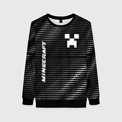 Свитшот женский Minecraft metal game lines, цвет: 3D-черный