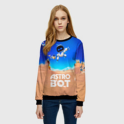 Свитшот женский Astro bot персонажи, цвет: 3D-черный — фото 2