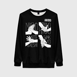 Женский свитшот Айкидо - техника захвата кисти руки