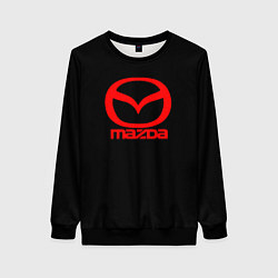 Свитшот женский Mazda red logo, цвет: 3D-черный