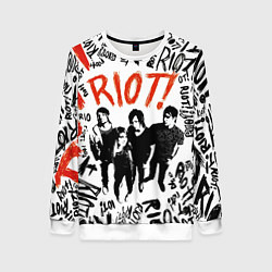 Свитшот женский Paramore - riot, цвет: 3D-белый