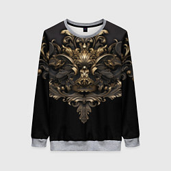Свитшот женский Объемные старые классические узоры, цвет: 3D-меланж