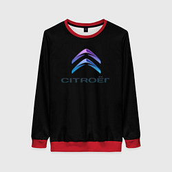 Свитшот женский Citroen logo neon, цвет: 3D-красный