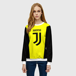 Свитшот женский Juventus sport geometry yellow, цвет: 3D-белый — фото 2