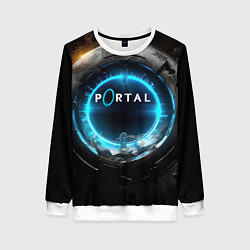 Женский свитшот Portal логотип игры