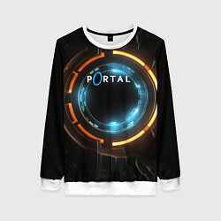 Женский свитшот Portal логотип игры