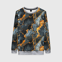 Женский свитшот Черный мрамор с золотом