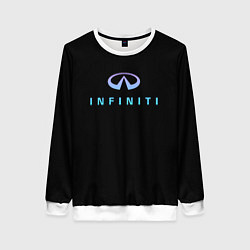 Свитшот женский Infiniti logo neon, цвет: 3D-белый