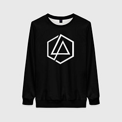 Свитшот женский Linkin park logo white, цвет: 3D-черный