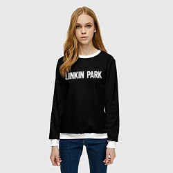 Свитшот женский Linkin park rock white, цвет: 3D-белый — фото 2