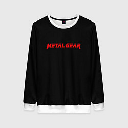 Свитшот женский Metal gear red logo, цвет: 3D-белый