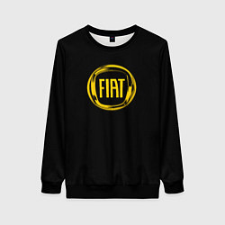 Свитшот женский FIAT logo yelow, цвет: 3D-черный