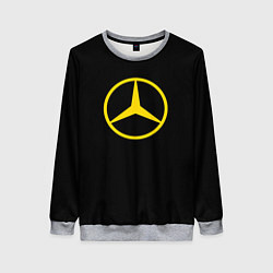 Свитшот женский Mercedes logo yello, цвет: 3D-меланж