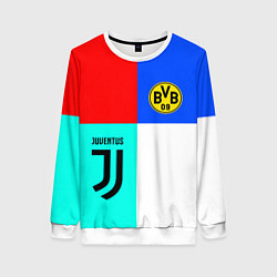Свитшот женский Juventus x Borussia, цвет: 3D-белый