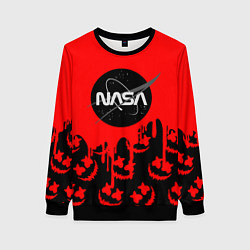 Свитшот женский Marshmello x Nasa red, цвет: 3D-черный