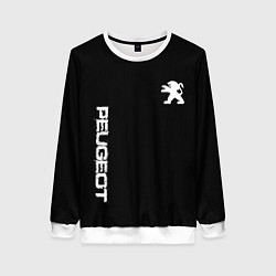 Свитшот женский Peugeot logo white, цвет: 3D-белый