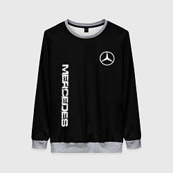 Свитшот женский Mercedes benz logo white auto, цвет: 3D-меланж