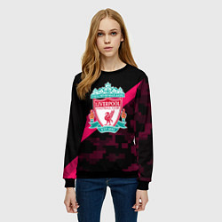 Свитшот женский Liverpool sport fc club, цвет: 3D-черный — фото 2