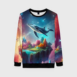 Женский свитшот Космический кит - нейросеть