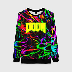 Свитшот женский Doom optical colors, цвет: 3D-черный