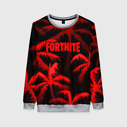 Свитшот женский Fortnite tropic red, цвет: 3D-меланж