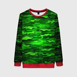 Женский свитшот Зелёные водоросли-камуфляж