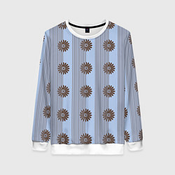 Женский свитшот Цветы шоколадного цвета - абстракция