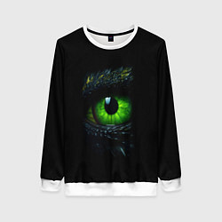 Женский свитшот Глаз дракона змеи зеленого цвета: символ 2025 Ново