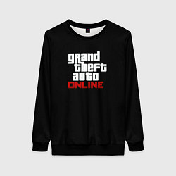 Свитшот женский GTA online logo, цвет: 3D-черный