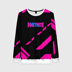 Свитшот женский Fortnite geometry pink, цвет: 3D-белый