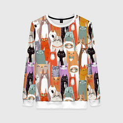 Женский свитшот Мультяшные коты мемы