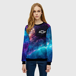 Свитшот женский Chevrolet space auto, цвет: 3D-черный — фото 2