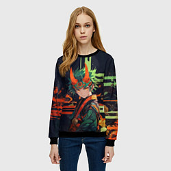 Свитшот женский Юный Они, цвет: 3D-черный — фото 2