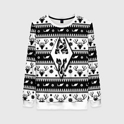 Женский свитшот The Elder Scrolls winter deer pattern